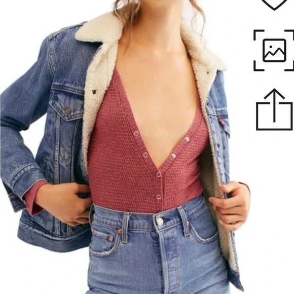 Free people Keep Your Cool Thermal Knit Bodysuit XS - Picture 2 of 7